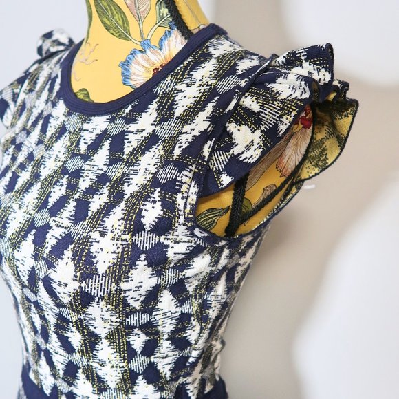 RW&CO Geometric Pattern Midi Dress Small - Picture 7 of 13